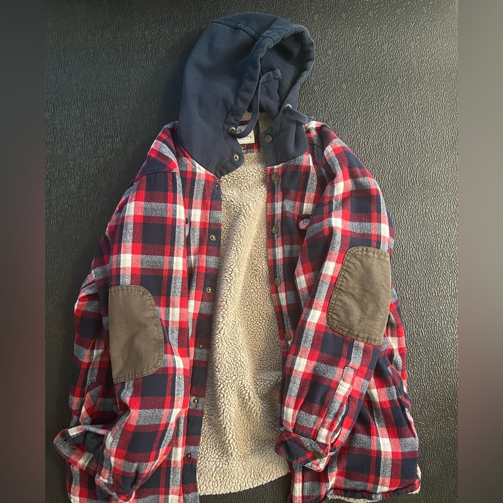 Legendary Whitetails Men's Camp Night Berber Lined Hooded Flannel Shirt …